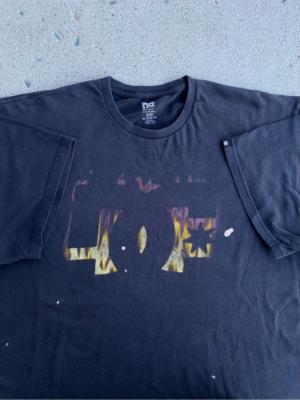 Y2k DC Shoes Flames Tee Shirt